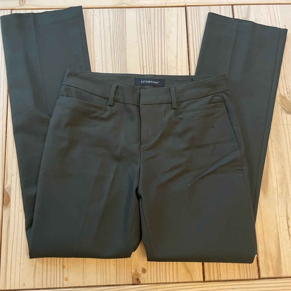 Liverpool Harper Ponte Bootcut Olive Green Dress Pants *New*​